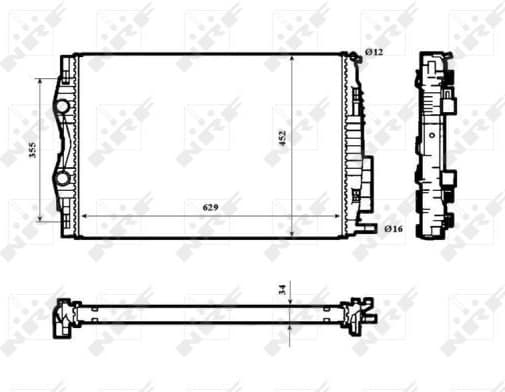 Radiator, engine cooling 53843
