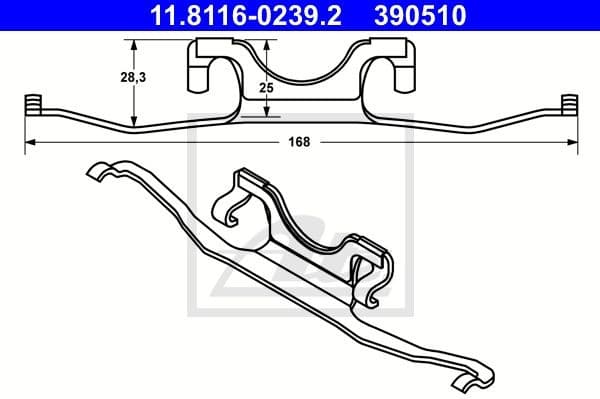 Spring, brake caliper 11.8116-0239.2