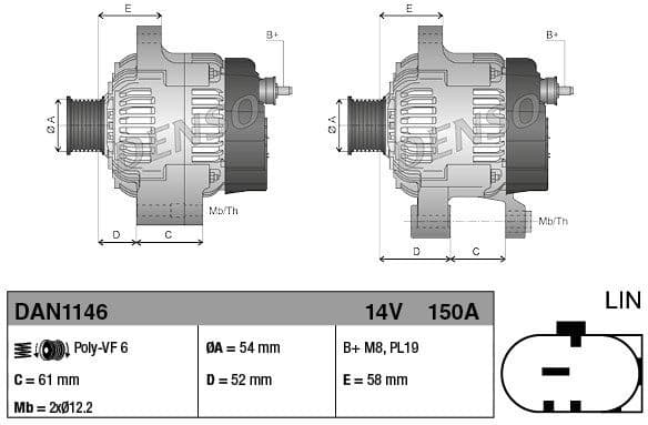 Alternator DAN1146 - image 3