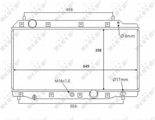 Radiator, engine cooling 58383