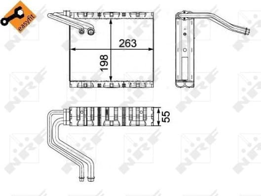 Evaporator, air conditioning EASY FIT 36142
