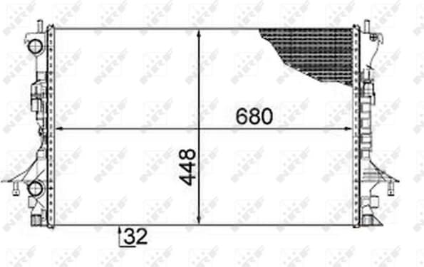 Radiator, engine cooling 58479