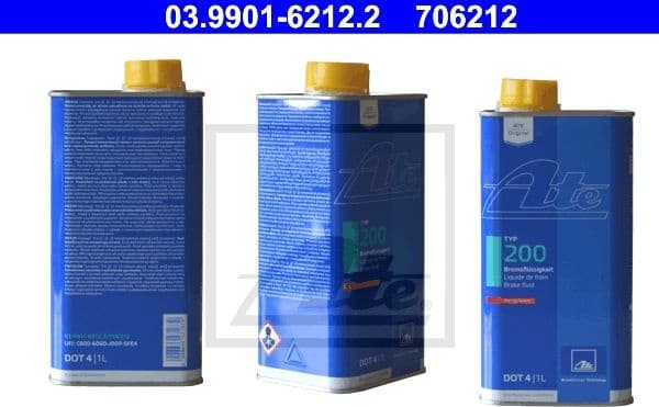 Brake Fluid Type 200 New Racing 03.9901-6212.2
