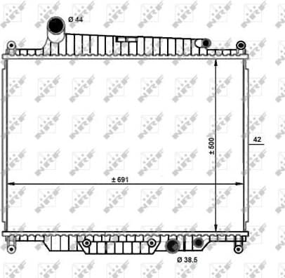 Radiator, engine cooling 59096