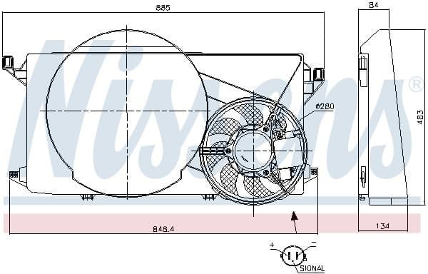 Fan, engine cooling 85825