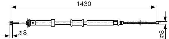 Cable Pull, parking brake 1987482240