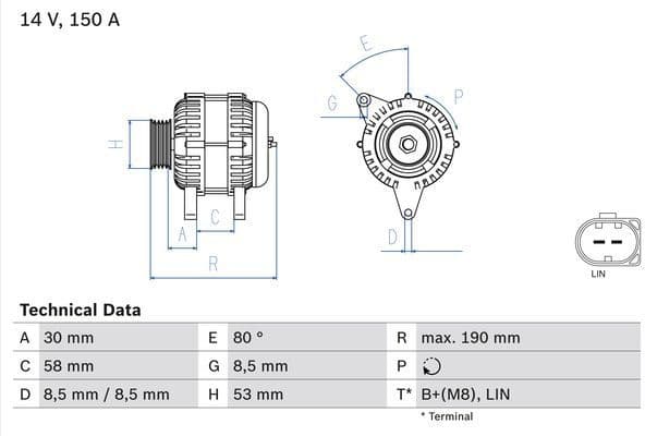 Alternator 0986082160