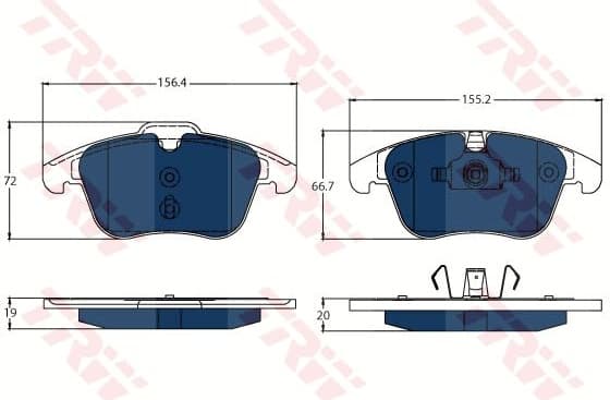Brake Pad Set, disc brake ELECTRIC BLUE GDB1683BTE