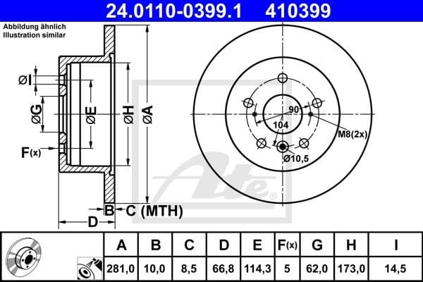 Brake Disc 24.0110-0399.1