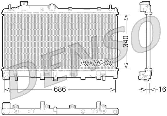 Radiator, engine cooling DRM36013