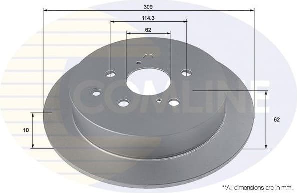 Brake disc, 1pcs REAR ADC4040