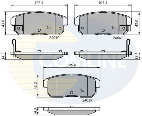 Brake Pad Set, disc brake CBP31283