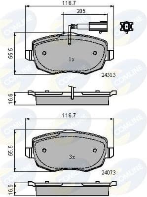 Brake Pad Set, disc brake CBP11601