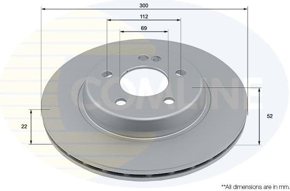 Brake disc, 1pcs REAR ADC4075V