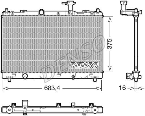 Radiator, engine cooling DRM47038
