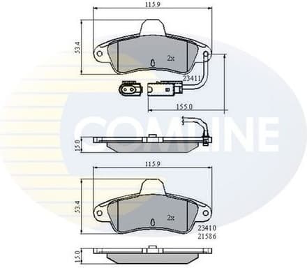 Brake Pad Set, disc brake CBP2470