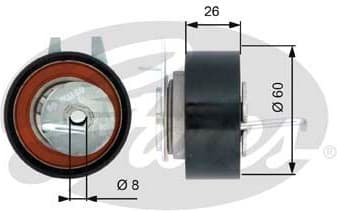 Tensioner Pulley, timing belt PowerGrip™ T43199
