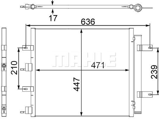 Condenser, air conditioning BEHR AC 481 000S