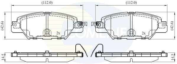 Brake pads rear CBP32416