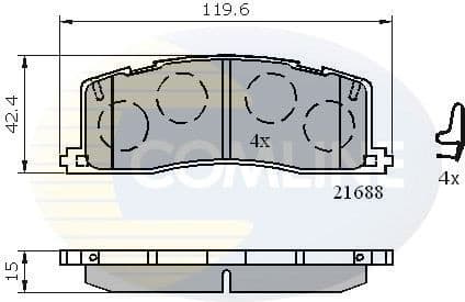 Brake Pad Set, disc brake CBP3443