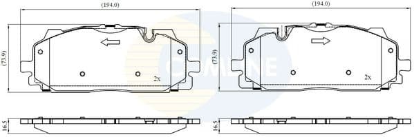 Brake pads front CBP02443