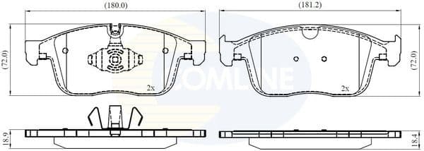 Brake Pad Set, disc brake CBP02459