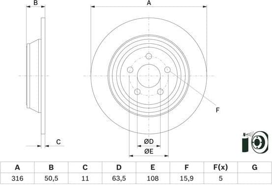 Brake Disc 0986479D47 - image 5
