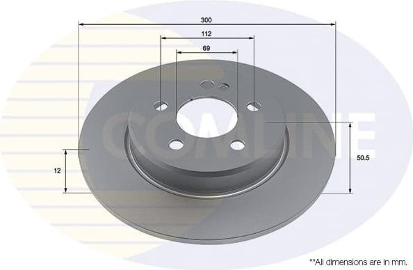 Brake disc, 1pcs REAR ADC4052