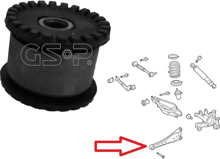 Silentblock rear axle 514003