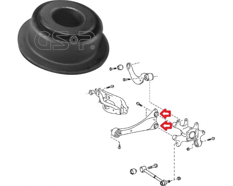 Silentblock rear axle 516223
