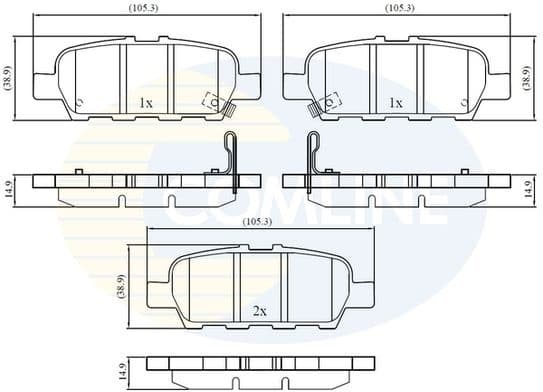 Brake Pad Set, disc brake CBP32445