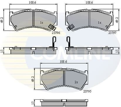 Brake Pad Set, disc brake CBP3883