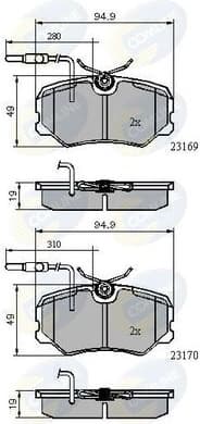 Brake Pad Set, disc brake CBP11098