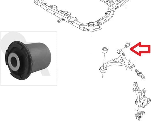 Silentblock front axle 87-08539