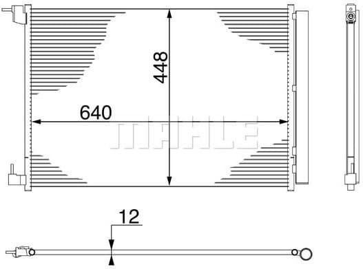 Condenser, air conditioning BEHR AC 412 000S