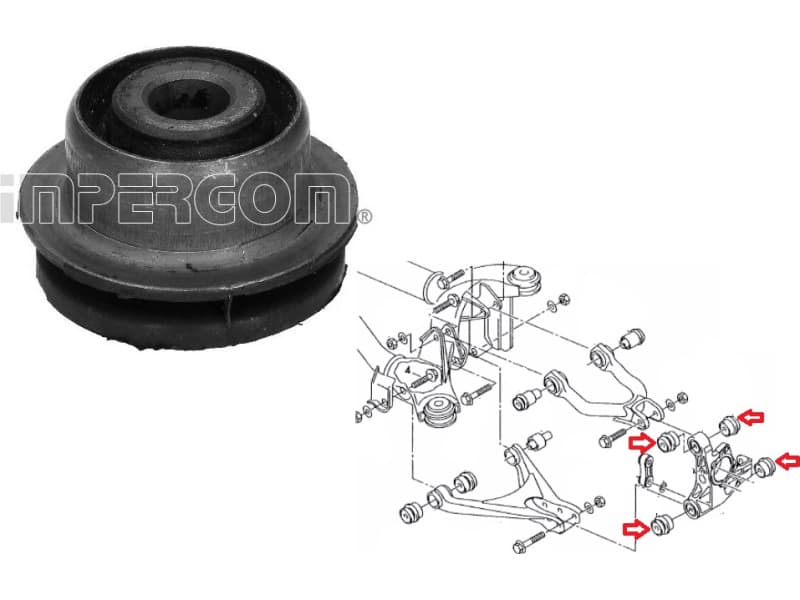 Silentblock rear axle IM1500