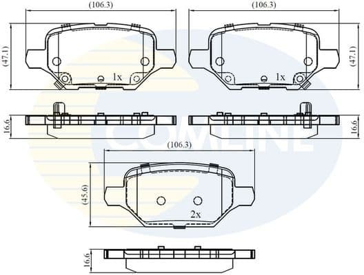 Brake pads rear CBP32436
