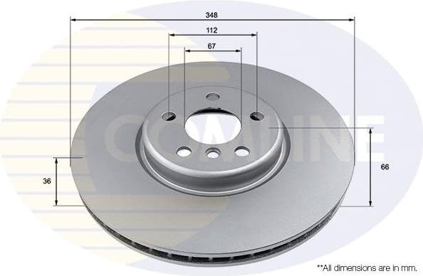 Brake disc, 1pcs FRONT ADC5029VL