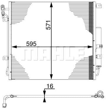Condenser, air conditioning BEHR AC 759 000S