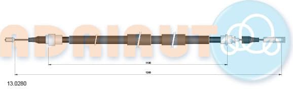 Cable handbrake 13.0280 - image 2