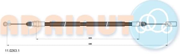 Cable handbrake 11.0263.1 - image 2