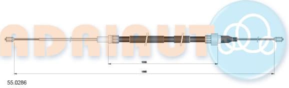 Cable handbrake 55.0286 - image 2