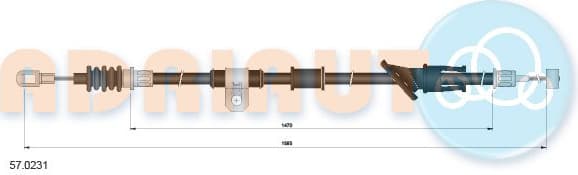Cable handbrake 57.0231 - image 2