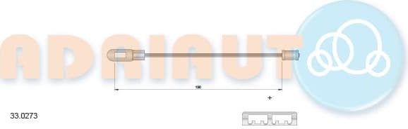 Cable handbrake 33.0273 - image 2