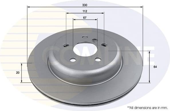 Brake disc, 1pcs REAR ADC5033VL