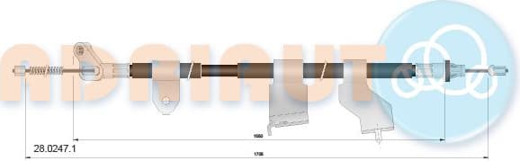 Cable handbrake 28.0247.1 - image 2