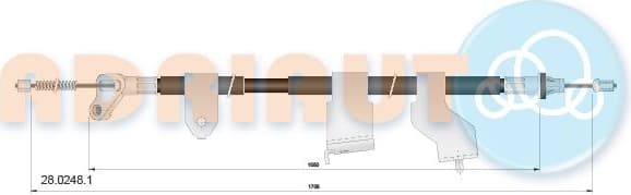 Cable handbrake 28.0248.1 - image 2