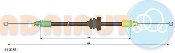 Cable handbrake 41.0235.1 - image 2