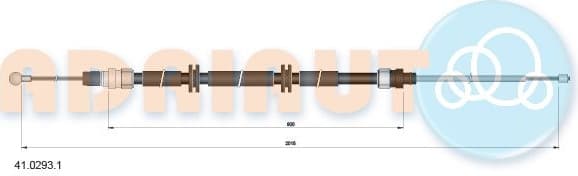 Cable handbrake 41.0293.1 - image 2