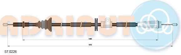 Cable handbrake 57.0226 - image 2